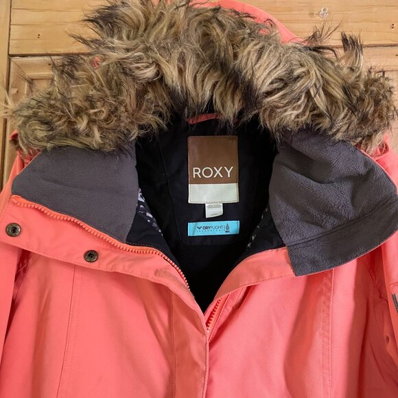 Roxy Womens DryFlight 10K Meade Dusty Rose Snowboard Jacket Sz Large Pink FA EXC - Picture 6 of 12